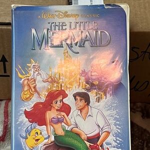 Vtg Walt Disney The Little Mermaid VHS Clamshell Banned Cover Black Diamond